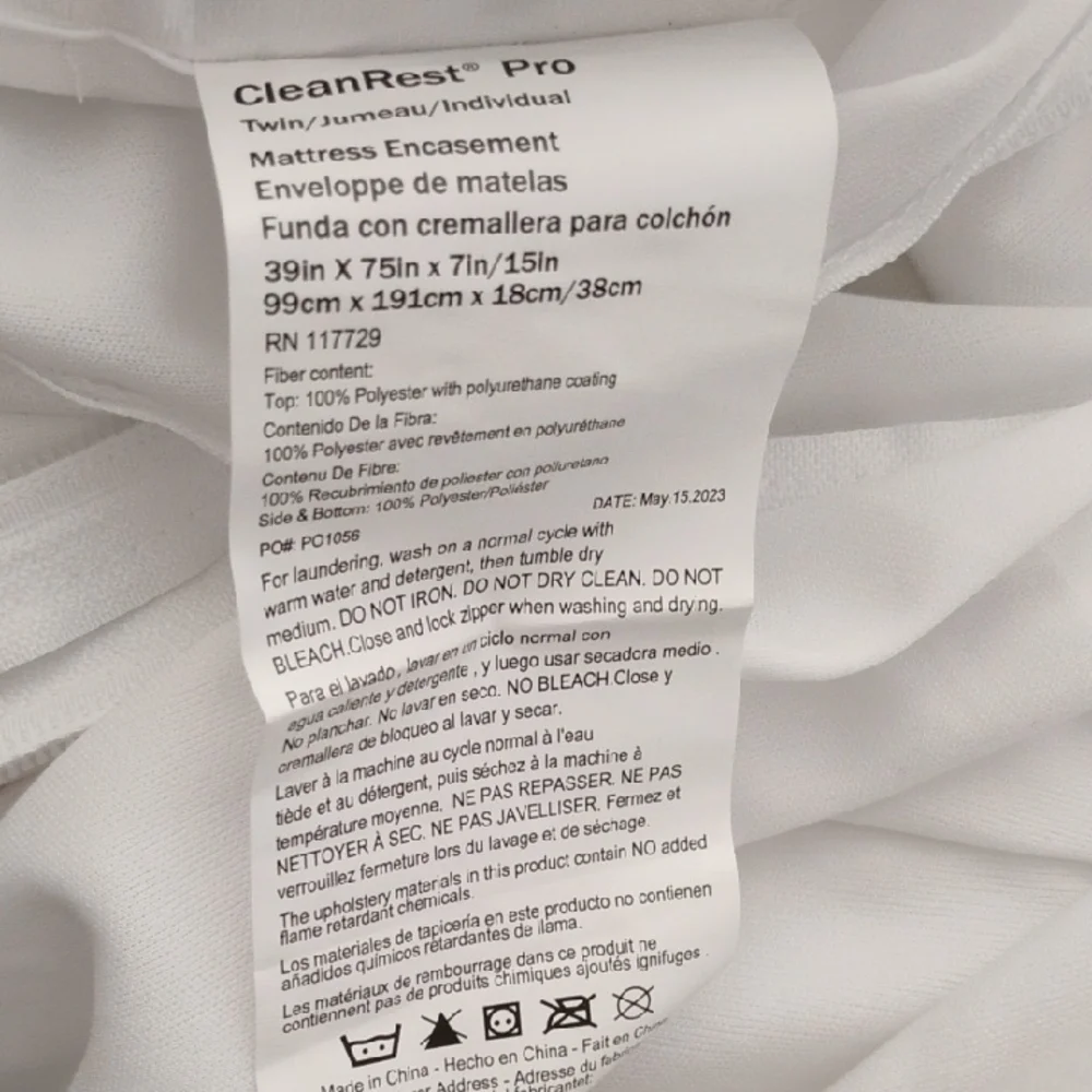 CleanRest Pro Zippered Mattress Protector/Encasement - Waterproof, Hypoallergeni